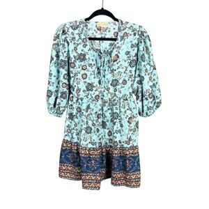 B.O.G. Collective blue floral boho dress Size Small